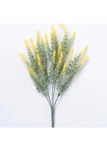 Sarı Mor Yapay Lavanta Çiçekleri Buket Sahte Bitki Ev Dekor Bahçe Noel Düğün Dekorasyon Vazo Aksesuarları Kapalı (Yurt Dışından)