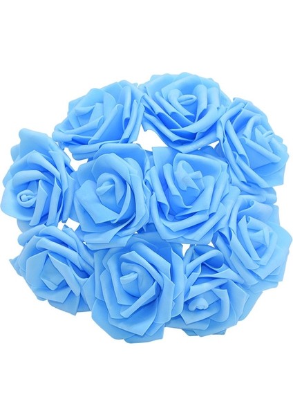 Mavi 30 Adet 10/20/30 Adet 8 cm Yapay Pe Köpük Gül Çiçek Gelin Buketleri Düğün Masa Ev Partisi Süslemeleri Dıy Karalama Defteri Malzemeleri (Yurt Dışından)