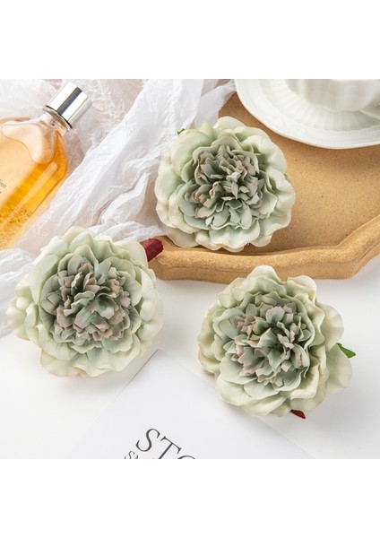 Yeşil 5 Adet 10 Adet Yapay Çiçekler Ev Dekor Düğün Bahçe Gül Kemer Şeker Kutusu Kek Malzemesi Ipek Dahlias Sahte Şakayık Noel Çelenk (Yurt Dışından)