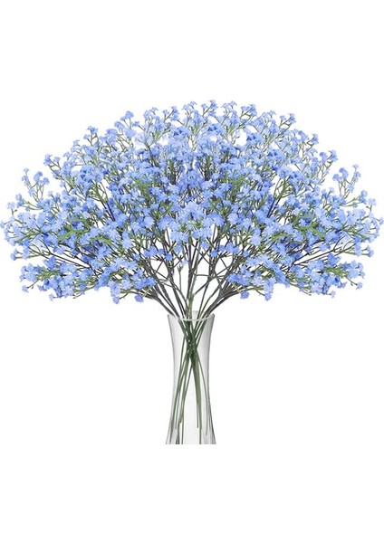 Açık Mavi 3 Adet 52 cm Beyaz Gypsophila Yapay Çiçekler Düğün Dıy Buket Dekorasyon Aranjmanı Plastik Bebekler Nefes Sahte Çiçek Ev Dekor (Yurt Dışından)