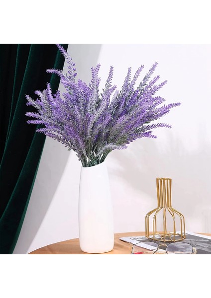 Sarı Mor Yapay Lavanta Çiçekleri Buket Sahte Bitki Ev Dekor Bahçe Noel Düğün Dekorasyon Vazo Aksesuarları Kapalı (Yurt Dışından) fırsatları