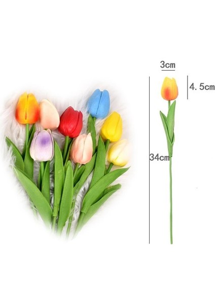 5pcs-Color3 5 Adet Lale Pu Yapay Çiçek Gerçek Dokunmatik Buket Sahte Çiçekler Düğün Dekorasyon Bahar Parti Dıy Ev Bahçe Malzemeleri Için (Yurt Dışından) modelleri