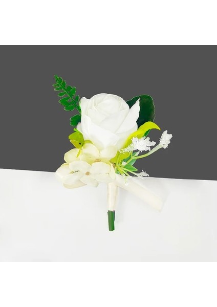 Göğüs Çiçeği 3 Düğün Buket Gelin Nedime Düğün Aksesuarları Ipek Kurdele Yapay Güller Çiçek Tutan Gelin Mariage Buket Şekerleri (Yurt Dışından)