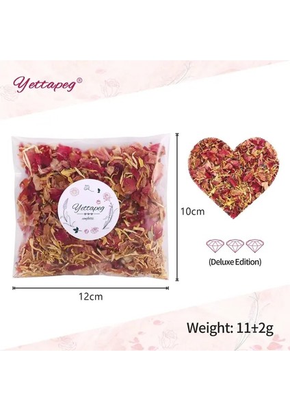 10G B 10/50G Kurutulmuş Çiçek Yaprakları Doğal Düğün Konfeti Pop Gelin Duş Doğum Günü Partisi Dıy Dekorasyon Malzemeleri Biyolojik Olarak Parçalanabilir Gül (Yurt Dışından)