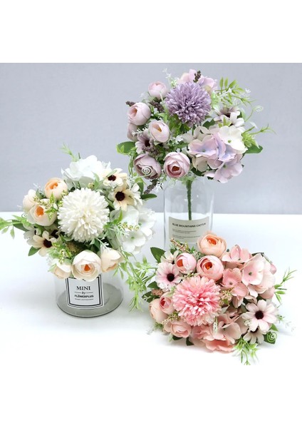 2 Gül Tozu 1 Adet Karışık Çiçek Güzel Şakayık Yapay Çiçek Ortanca Ipek Sahte Buket Ev Düğün Dekorasyon Için Dıy Karahindiba Köpük (Yurt Dışından) fiyatları