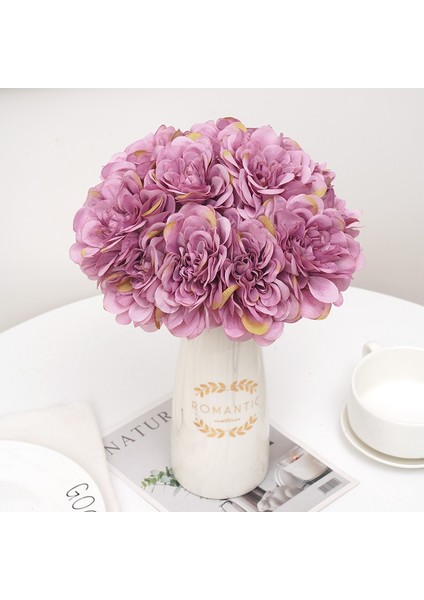 Beyaz 5 Adet Yapay Şakayık Çiçekleri Kahve Düğün Parti Doğum Günü Dekorasyon Dıy Ev Düzenleme Dahlia Buket Çelenk Zanaat Aksesuar (Yurt Dışından) modelleri