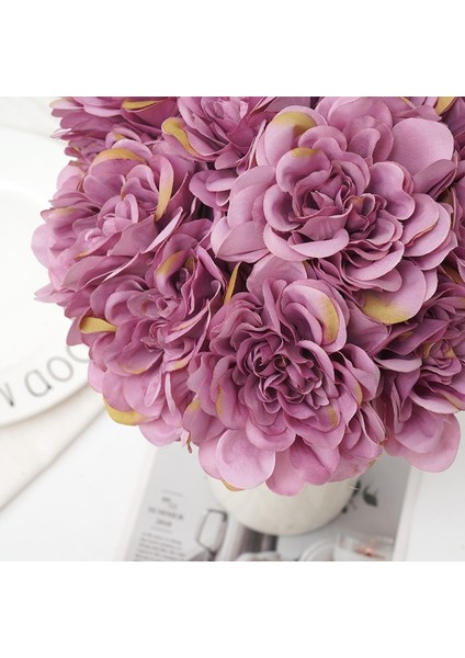 Beyaz 5 Adet Yapay Şakayık Çiçekleri Kahve Düğün Parti Doğum Günü Dekorasyon Dıy Ev Düzenleme Dahlia Buket Çelenk Zanaat Aksesuar (Yurt Dışından) indirimleri