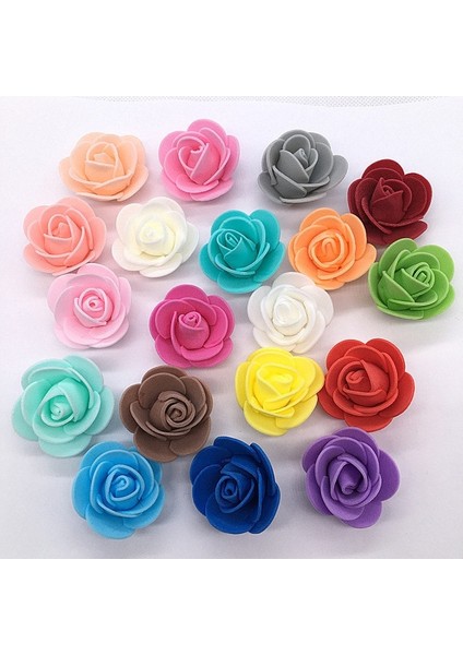 Çok Renkli 50 50/100/200/500 Adet 3 cm Köpük Gül Ayı Için Yapay Çiçekler Diy Hediyeler Kutusu Düğün Dekoratif Noel Ev Dekor 20 Renk (Yurt Dışından)