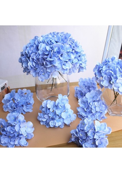 Beyaz 10 Adet/grup Renkli Dekoratif Çiçek Kafa Yapay Ipek Ortanca Dıy Ev Partisi Düğün Kemer Arka Plan Duvar Dekoratif Çiçek (Yurt Dışından) fiyatları