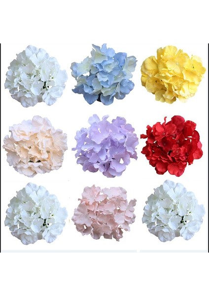 Beyaz 10 Adet/grup Renkli Dekoratif Çiçek Kafa Yapay Ipek Ortanca Dıy Ev Partisi Düğün Kemer Arka Plan Duvar Dekoratif Çiçek (Yurt Dışından) modelleri