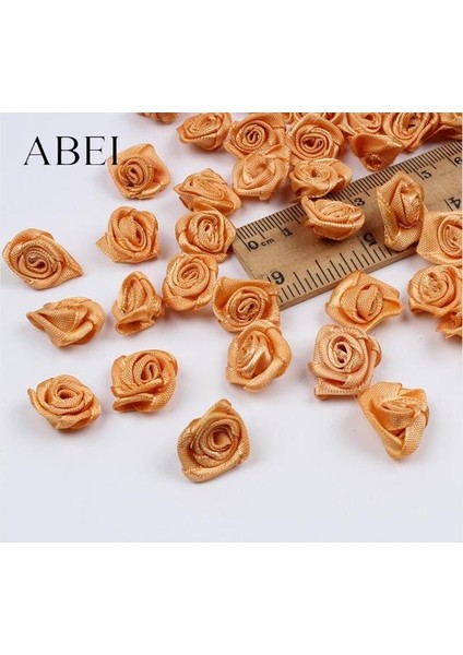 Altın 300 Adet 15MM Mix Renk Küçük Gül Çiçek Mini El Yapımı Saten Kurdele Gül Kafası Düğün Scrapbooking Dekorasyon Elbise Aksesuarları (Yurt Dışından)
