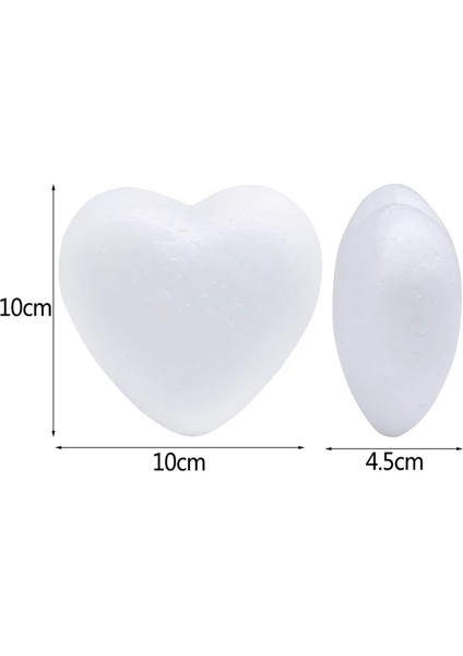 10 cm Kalp Polistiren Strafor Köpük Topu Gül Ayı Beyaz Kalp Zanaat Dıy Ev Partisi Dekorasyon Düğün Doğum Günü Noel Partisi Hediyesi (Yurt Dışından)