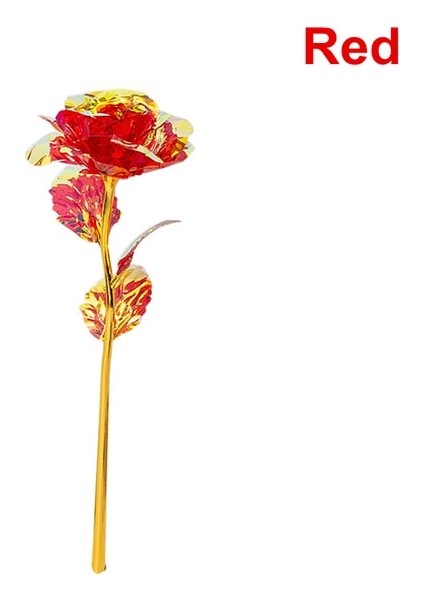 Kırmızı 3 Adet Sevgililer Günü Yaratıcı Hediye 24 K Folyo Kaplama Gül Altın Gül Sonsuza Kadar Sürer Aşk Düğün Dekor Sevgilisi Yapay Güller (Yurt Dışından)