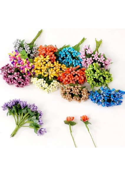 Mor Pembe 144 Adet 12 Adet Ercik Şeker El Yapımı Oya Yapay Çiçekler Düğün Noel Dekor Diy Çelenk Hediye Kutusu Scrapbooking Sahte Çiçek (Yurt Dışından) modelleri