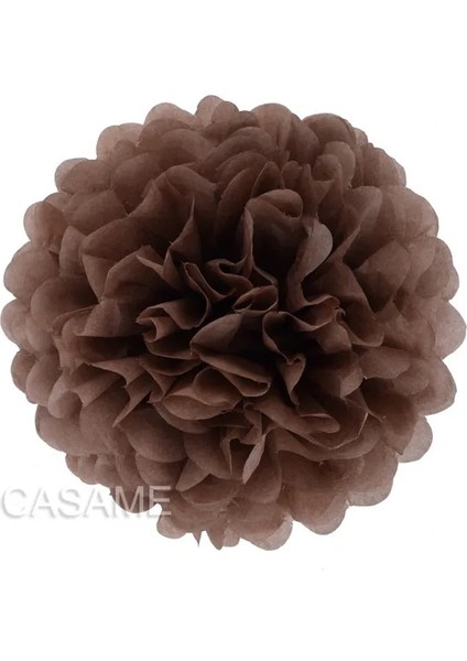 Kahverengi 4 Inç 10 cm 5 Adet 4 6 8 10 12 Inç Doku Kağıt Pom Pom Poms Düğün Parti Kağıt Ponpon Çiçek Düğün Dekorasyon Için Ponponlar Doğum Günü Bebek (Yurt Dışından)