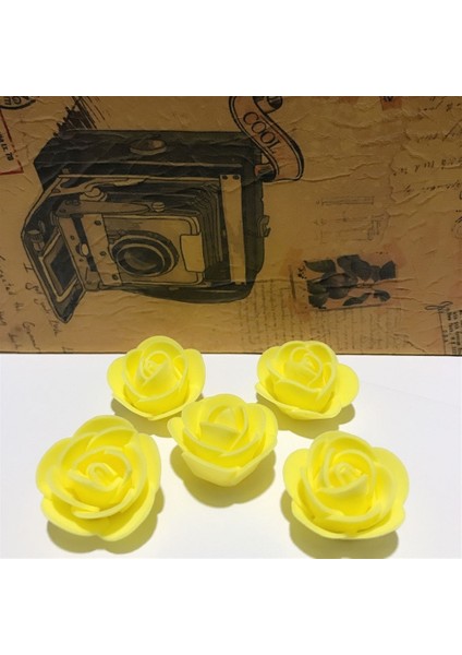 Köpük Gül Turuncu 100 Adet 25-250 Adet Yapay Gül Kafaları Köpük 3.5 cm Yapay Çiçekler Gül Ayı Sevgililer Hediye Düğün Parti Çiçek Süslemeleri Için (Yurt Dışından)