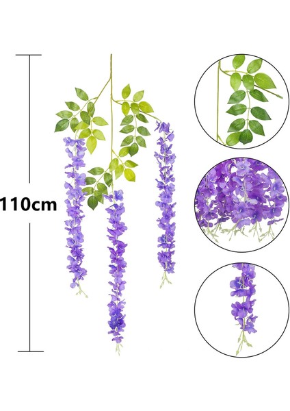 1 Adet Mor 1 Adet 110 cm Morsalkım Yapay Çiçek Ipek Asma Asılı Çelenk Asılı Düğün Parti Için Bahçe Açık Ofis Duvar Dekorasyonu (Yurt Dışından) modelleri
