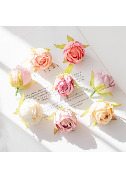 Turuncu 10 Adet Ipek Çay Tomurcukları Güller Kafa Düğün Dekoratif Çelenkler Ev Diy Hediye Için Noel Süslemeleri Sahte Bitkiler Yapay Çiçekler (Yurt Dışından) fırsatları