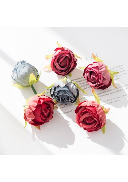 Turuncu 10 Adet Ipek Çay Tomurcukları Güller Kafa Düğün Dekoratif Çelenkler Ev Diy Hediye Için Noel Süslemeleri Sahte Bitkiler Yapay Çiçekler (Yurt Dışından) indirimleri