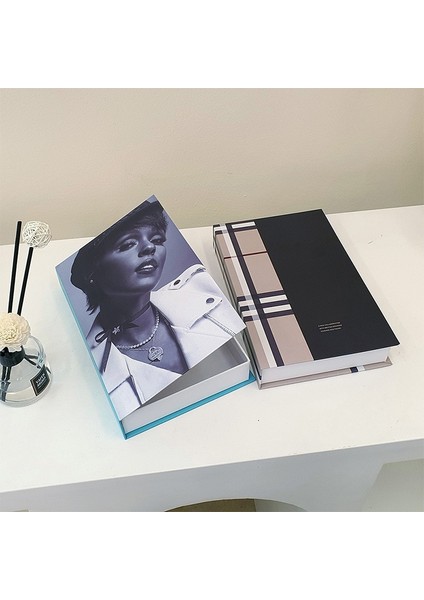 Ag-13 Saklama Kutusu Tipi Modern Simülasyon Moda Sahte Kitap Kulübü Otel Modeli Çalışması Yumuşak Kitap Oturma Odası Ev Dekorasyonu Fotoğraf Sahne (Yurt Dışından) indirimleri