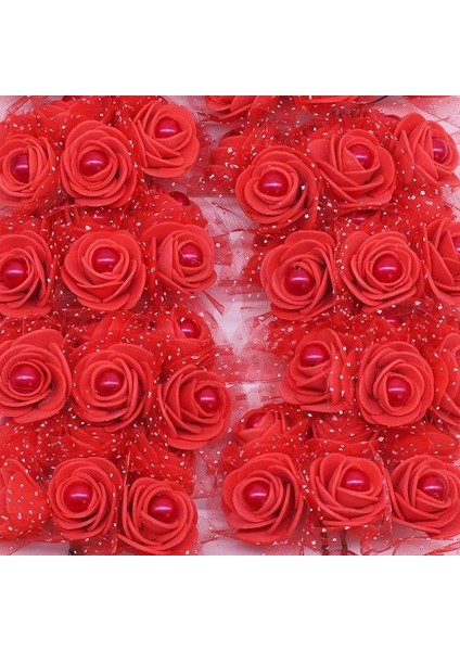 F06 24 Adet 12/24/72 Adet 3 cm Yapay Mini Köpük Güller Çiçekler Dantel Inci Boncuk Düğün Dekor Için Dıy Gelin Çelenk Scrapbooking El Sanatları (Yurt Dışından)