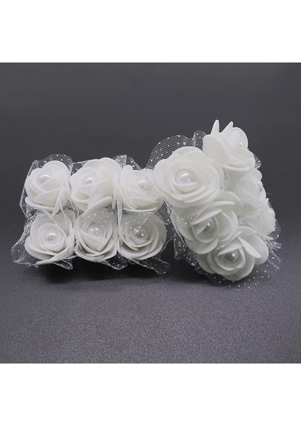 F06 24 Adet 12/24/72 Adet 3 cm Yapay Mini Köpük Güller Çiçekler Dantel Inci Boncuk Düğün Dekor Için Dıy Gelin Çelenk Scrapbooking El Sanatları (Yurt Dışından) fiyatları