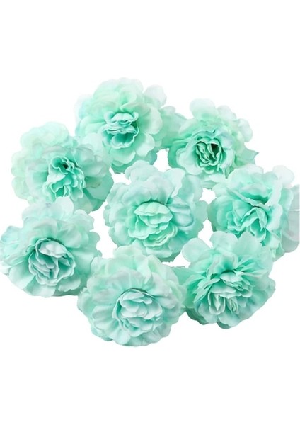 Yeşil 20 Adet Ipek Gül Yapay Çiçek Kafa Sahte Çiçek Ev Dekor Için Noel Partisi Evlilik Düğün Dekorasyon Dıy Çelenk Aksesuarları (Yurt Dışından)