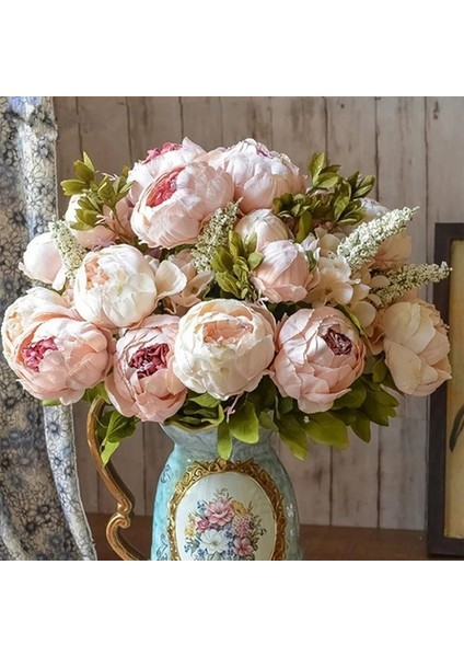 P 1 Demet Avrupa Yapay Şakayık Çiçekleri Ipek Sahte Çiçekler Düğün Parti Ev Dekorasyon Çiçek Buketi Çelenk Dıy Scrapbooking (Yurt Dışından)