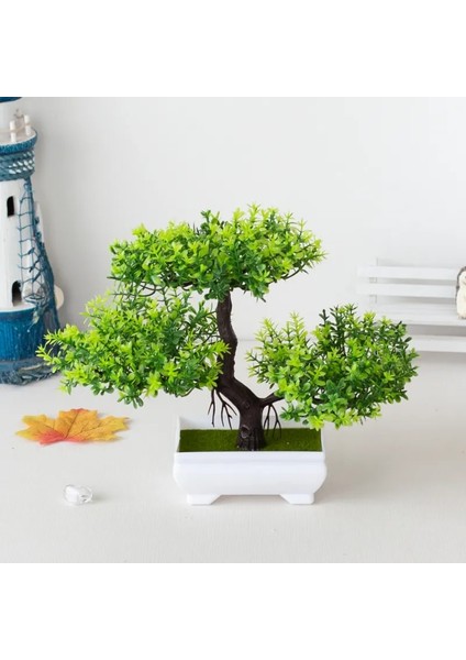 Beyaz 1 Adet Yapay Bitkiler Bonsai Küçük Ağaç Sahte Bitki Çiçek Saksı Süsler Ev Otel Odası Masa Dekorasyon Bahçe Dekor Için (Yurt Dışından) indirimleri