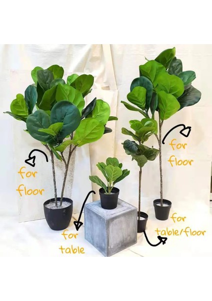 75CM3 Çatal Broşürü Yenı Tropikal Bitkiler Büyük Yapay Ficus Ağacı Şubesi Gerçek Dokunmatik Banyan Ağacı Sahte Palmiye Yaprakları Ev Bahçe Ofis Dekor Için (Yurt Dışından)