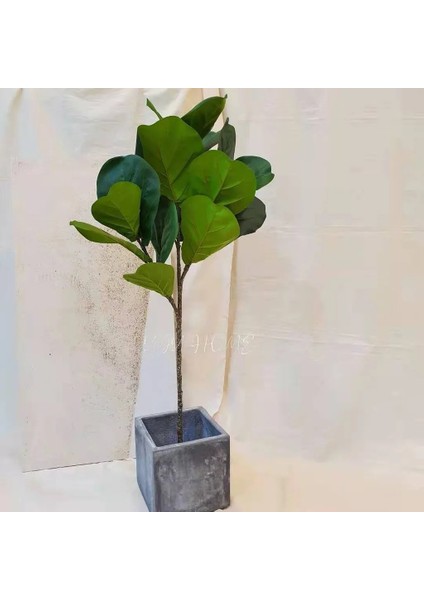 75CM3 Çatal Broşürü Yenı Tropikal Bitkiler Büyük Yapay Ficus Ağacı Şubesi Gerçek Dokunmatik Banyan Ağacı Sahte Palmiye Yaprakları Ev Bahçe Ofis Dekor Için (Yurt Dışından)