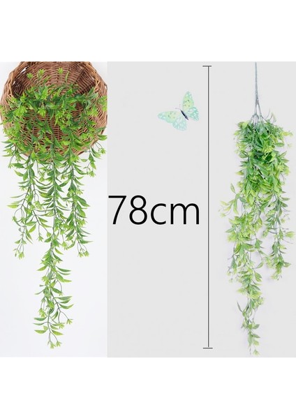 14 Yapay Bitki Sarmaşıklar Duvar Asılı Rattan Yapraklar Dalları Açık Bahçe Ev Dekorasyon Plastik Sahte Ipek Yaprak Yeşil Bitki Sarmaşık (Yurt Dışından)