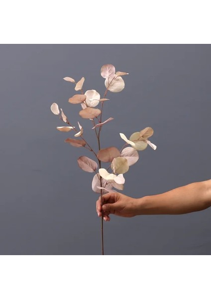 Sonbahar Açık Mor-Sonbahar Yapay Okaliptüs Yaprakları Ev Dekorasyon Yeşil Bitkiler Elma Yaprakları Düğün Dekorasyon Yanlış Yapraklar (Yurt Dışından)