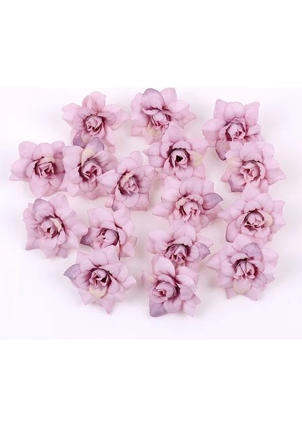 Şampanya Mor 10 Adet Yapay Çiçek 4.5 cm Ipek Gül Kafa Düğün Ev Için Yeni Yıl Dekorasyon Dıy Çelenk Karalama Defteri Hediye Kutusu Zanaat Çiçekler (Yurt Dışından)