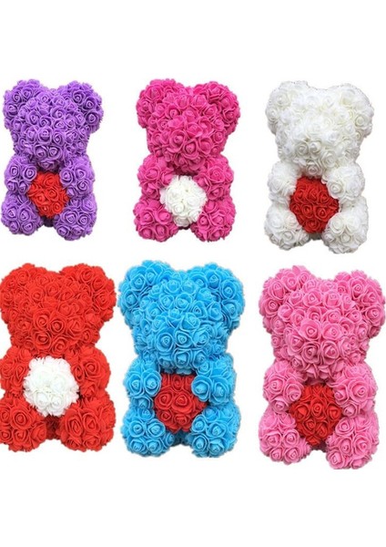 Siyah Taç Olmadan Yapay Çiçekler 25 cm Gül Ayı Kız Arkadaşı Yıldönümü Noel Sevgililer Günü Hediyesi Doğum Günü Hediyesi Anne Partisi Için (Yurt Dışından) fırsatları