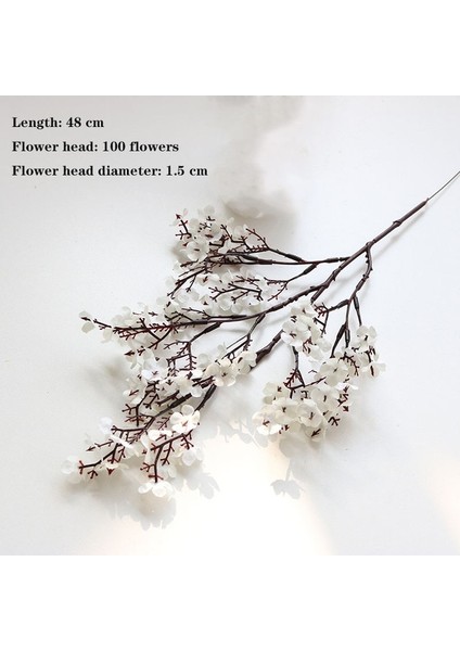 14 Yapay Çiçek Kiraz Bahar Erik Çiçeği Şeftali Dalı 30 Cm-60 cm Düğün Dekorasyon Için Ipek Çiçek Ağacı Çiçek Tomurcuğu (Yurt Dışından)