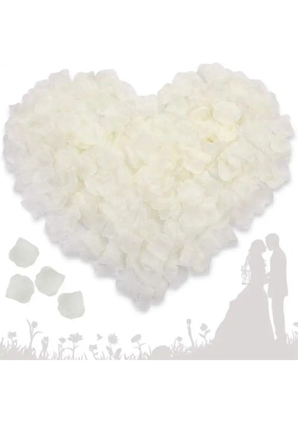 35 500 Adet 500/1000 Adet Beyaz Gül Yaprakları Yapay Romantik Ipek Gül Çiçek Petal Favor Olay Masa Süsü Malzemeleri Düğün Dekorasyon (Yurt Dışından)