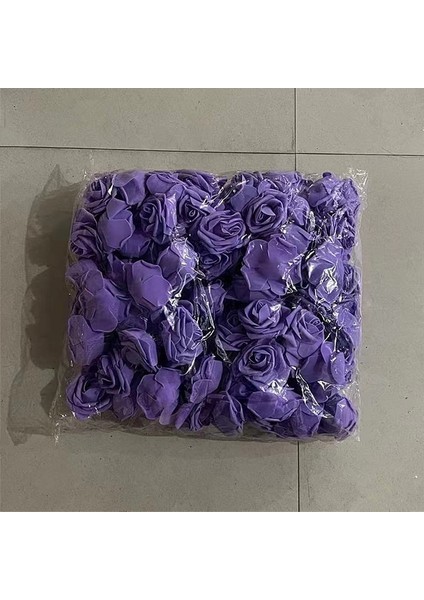 Mor 50 20/30/50 Adet 8 cm Yapay Pe Köpük Gül Çiçek Başkanları Gelin Buketi Çiçek Düğün Parti Için Dekoratif Scrapbooking Dıy Çiçek (Yurt Dışından)