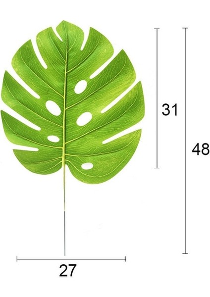 3A Açık Yeşil Yapay Monstera Bitkiler Plastik Tropikal Palmiye Ağacı Yaprakları Ev Bahçe Dekorasyon Aksesuarları Fotoğrafçılık Dekoratif Yapraklar (Yurt Dışından)