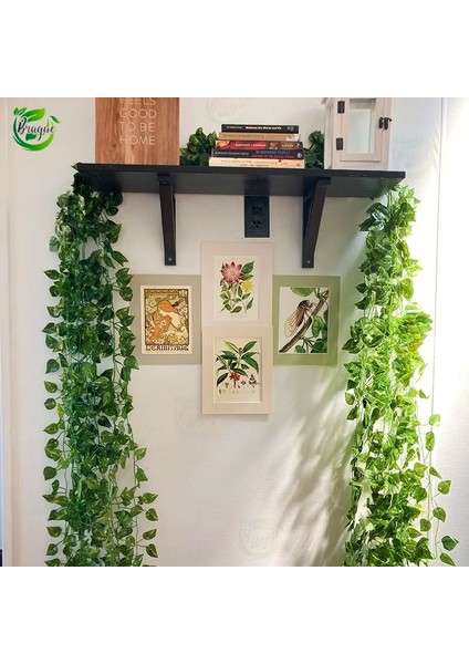 2.1 M 72 Yaprak E 210 cm Yapay Bitkiler Yeşil Sarmaşık Sahte Yapraklar Çelenk Bitki Duvar Asılı Asma Ev Gardan Dekorasyon Düğün Çelenk Yaprakları (Yurt Dışından)