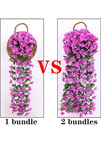 Kırmızı Moda Menekşe Yapay Çiçekler Duvar Asılı Sepet Çiçek Orkide Ipek Çiçek Asma Ev Düğün Parti Sokak Işık Dekorasyon (Yurt Dışından)