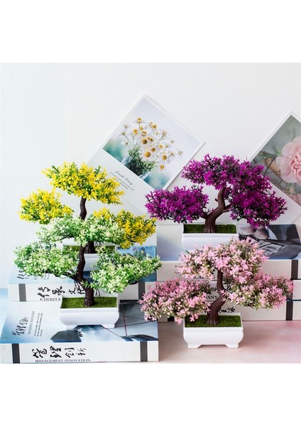 T6 Yapay Bitkiler Bonsai Küçük Ağaç Saksı Sahte Bitki Saksı Çiçek Ev Odası Masa Dekorasyon Otel Bahçe Düzenlemesi Süsler (Yurt Dışından) modelleri