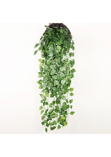 Lvluo 90 cm Yapay Sarmaşık Duvar Asılı Yeşil Yapraklar Bitki Ev Açık Hava Bahçe Dekorasyonu Plastik Sahte Sarmaşıklar Bitki Yeşil Kök Sarmaşık (Yurt Dışından)