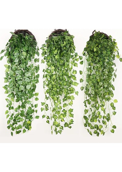 Lvluo 90 cm Yapay Sarmaşık Duvar Asılı Yeşil Yapraklar Bitki Ev Açık Hava Bahçe Dekorasyonu Plastik Sahte Sarmaşıklar Bitki Yeşil Kök Sarmaşık (Yurt Dışından) fiyatları