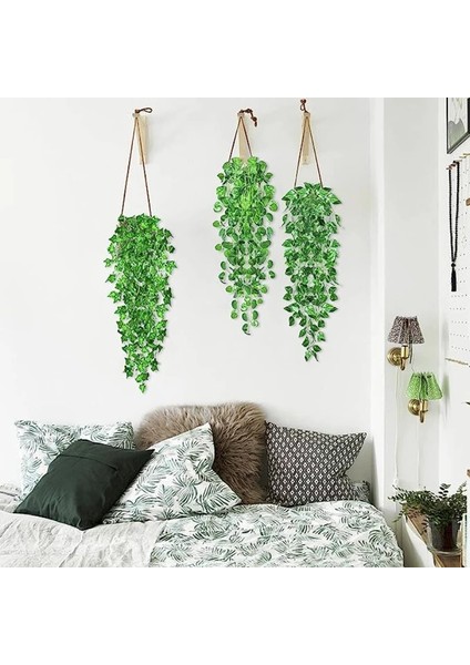 Lvluo 90 cm Yapay Sarmaşık Duvar Asılı Yeşil Yapraklar Bitki Ev Açık Hava Bahçe Dekorasyonu Plastik Sahte Sarmaşıklar Bitki Yeşil Kök Sarmaşık (Yurt Dışından) fırsatları