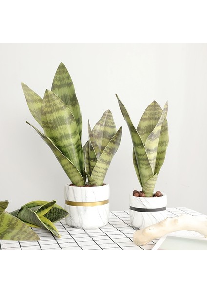 6 LEAF-369A Yapay Bitkiler Ev Bahçe Dekorasyonu Için Plastik Sansevieria Şubesi Dıy Bonsai Açık Sahte Bitkiler (Yurt Dışından)