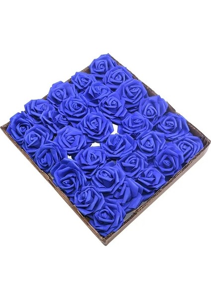 Kraliyet Mavisi 30 Adet 8 cm Yapay Çiçekler Güller 25/30/20/10 Adet Gerçek Sahte Güller Düğün Için Kök ile Dıy Buketleri Ev Yapay Çiçek Dekorasyon (Yurt Dışından)