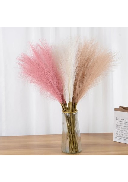 Açık Gri 5 Adet 5/10 Adet 56 cm Yapay Pampas Çim Buket Düğün Parti Için Ev Odası Masa Dekorasyon Mini Sahte Kamış Çiçek Bitki Dıy Vazo (Yurt Dışından)