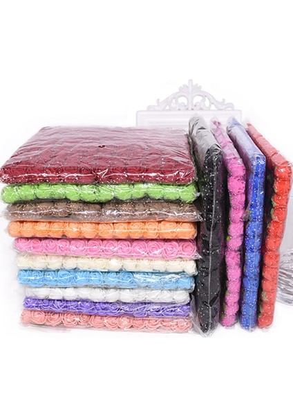 PE08 144 Adet 2 cm Mini Pe Gül Kafa Yapay Ipek Çiçekler Düğün Gelin Buketi Dekor Dıy Doğum Günü Hediyesi Çelenk Köpük Sahte Iplik Çiçek (Yurt Dışından) fiyatları