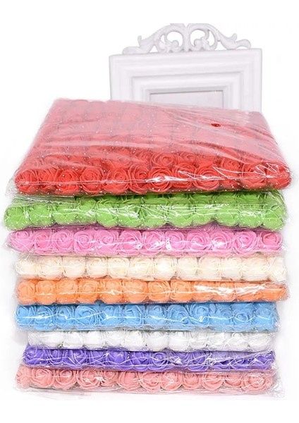 PE08 144 Adet 2 cm Mini Pe Gül Kafa Yapay Ipek Çiçekler Düğün Gelin Buketi Dekor Dıy Doğum Günü Hediyesi Çelenk Köpük Sahte Iplik Çiçek (Yurt Dışından) modelleri